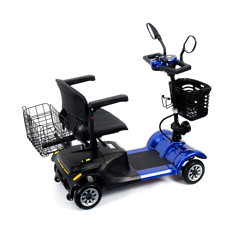 Scooter de mobilidade dobrável de 4 rodas para serviço pesado YL-08S com capacidade de escalada de 12 °