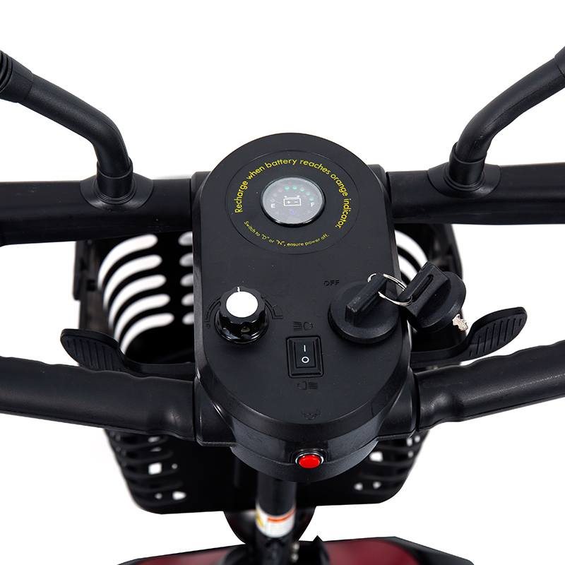 YL-07 Scooter de mobilidade elétrica dobrável para viagem de 4 rodas com cesta