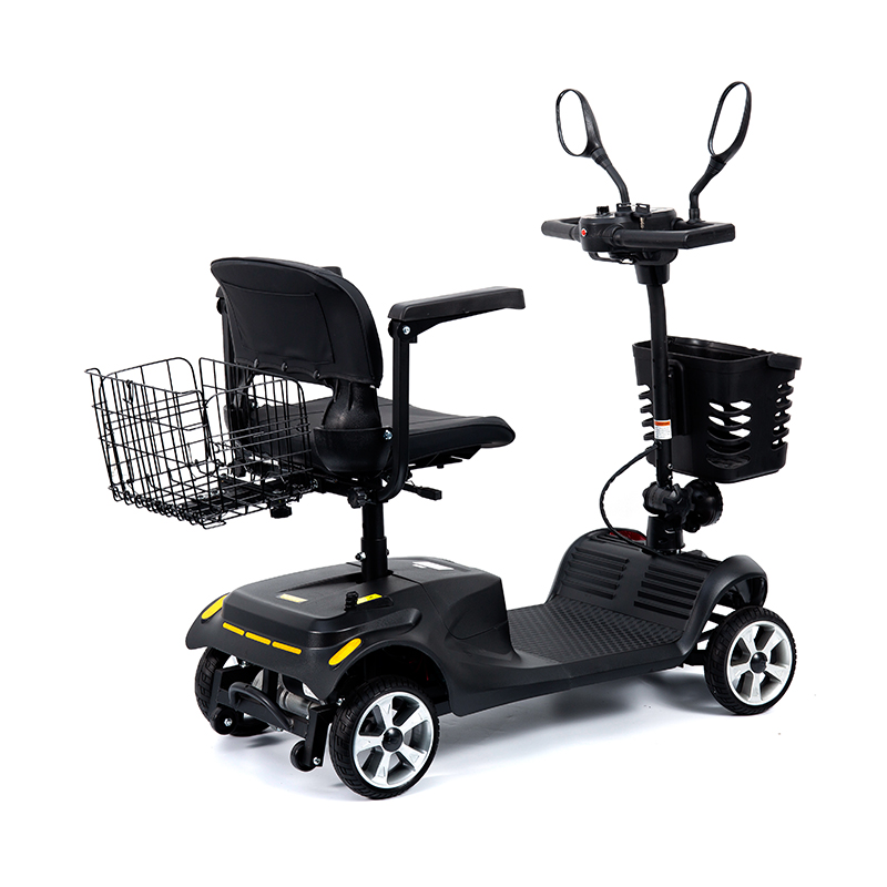 YL-07 Scooter de mobilidade elétrica dobrável para viagem de 4 rodas com cesta