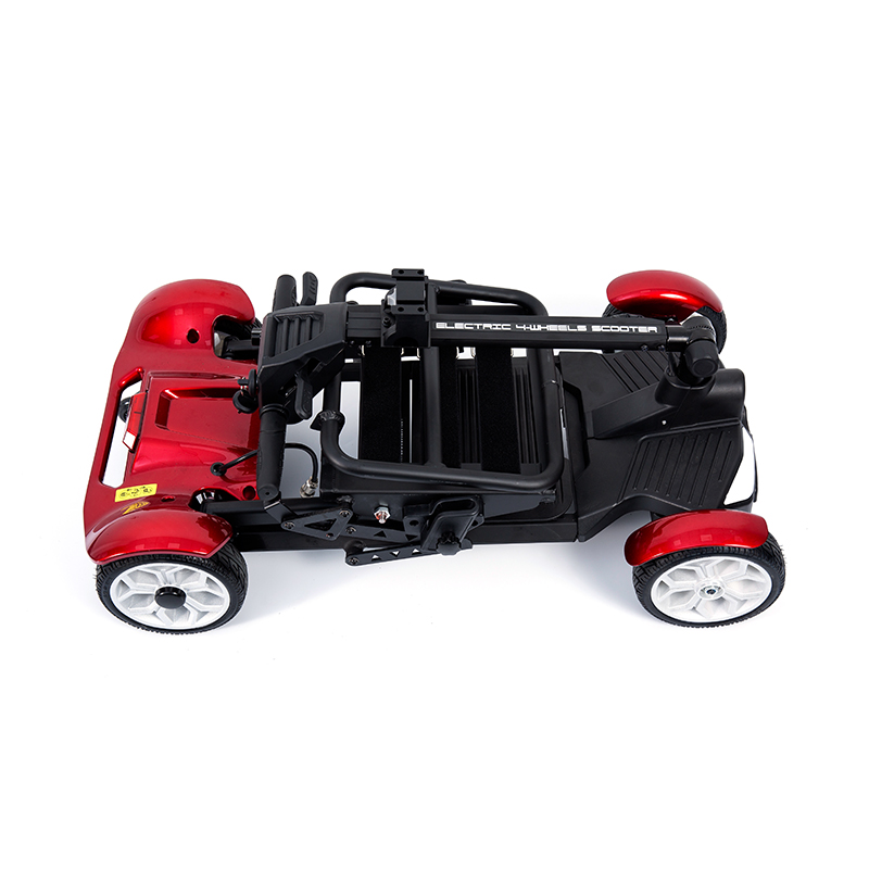 YL-211 Scooter Elétrica Turística de 4 Rodas para Idosos com Farol LED, Cesta